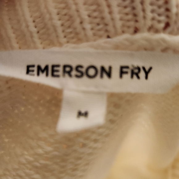 Emerson Fry Carolyn Sweater - Ivory Organic Cotton Size Medium - Picture 8 of 11